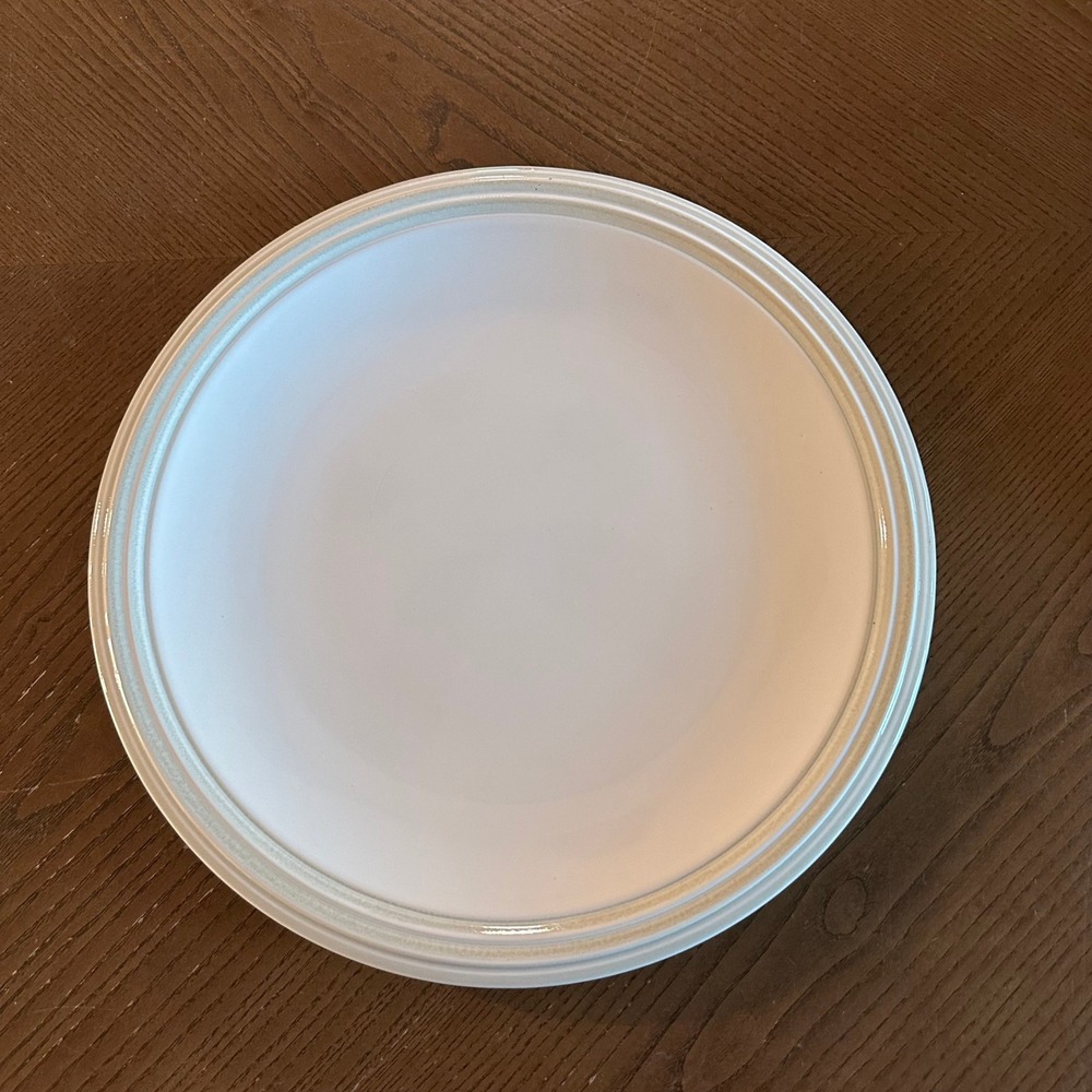 Pfaltzgraff USA CAPPUCCINO Serving Plate Cream‎ Striped Stoneware 13 Inch USA